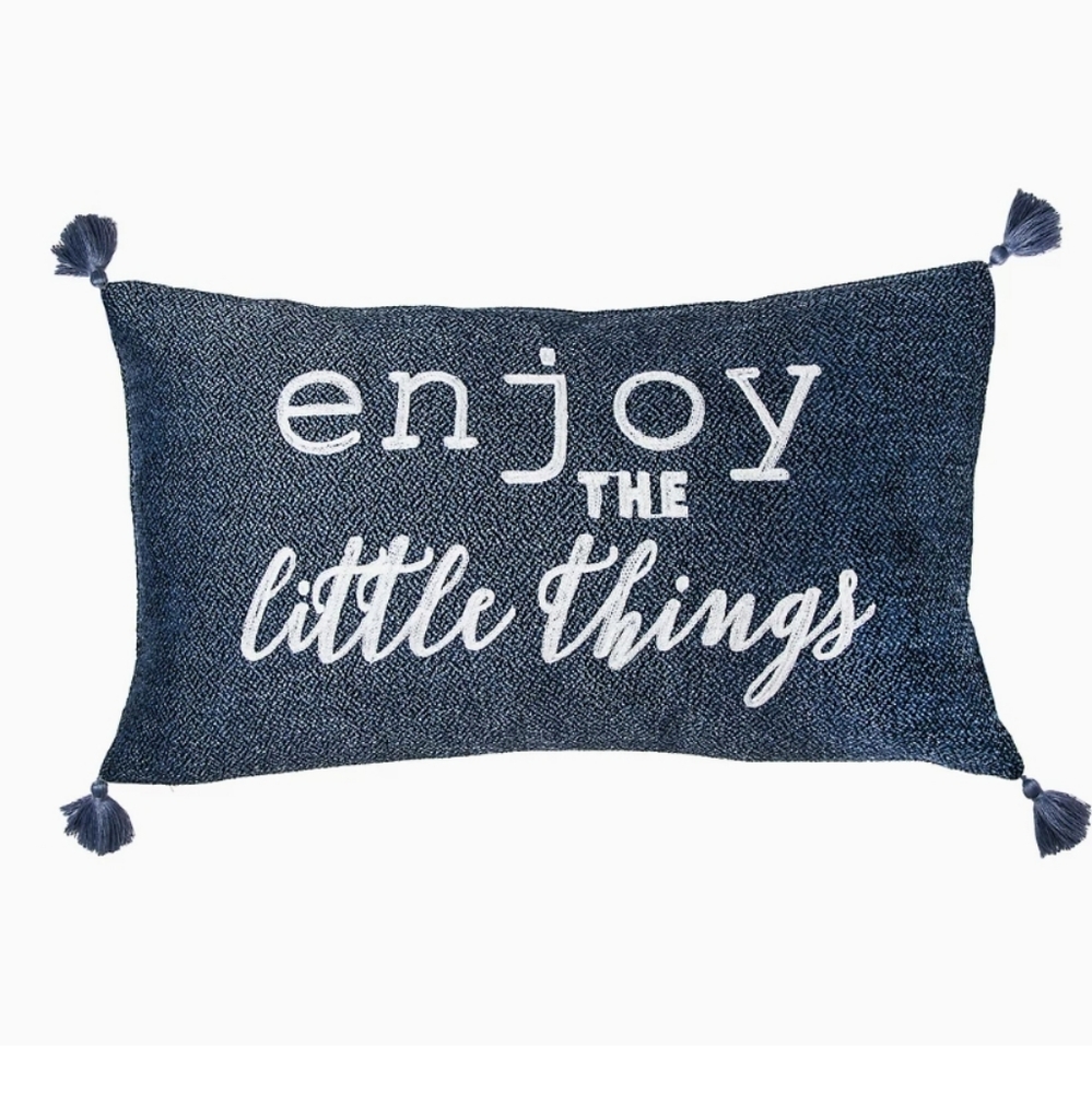 Enjoy the little things pillow 14 x 24 x 3
